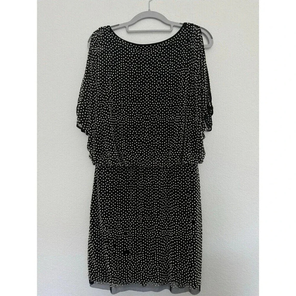 Xscape Womens Mirror Ball Sequined Evening Cocktail And Party Dress Gown Size 6 - Picture 8 of 10